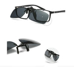 2PCS Polarized Day Night Vision Flip-up Clip-on Lens Driving Glasses Sunglasses