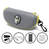 Semi Hard EVA Large Glasses Case with Hanging Hook 5 IN 1 Set for Sports Sunglasses