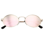 90's Vintage Small Oval Sunglasses Tinted Lens Tiny Metal Shades For Men Women 87156