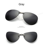 Clip-On Sunglasses Polarized Aviator Al-Mg Rimless Lens For Prescription Glasses