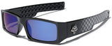 Men's Original Gangsta Shades Rectangle Sunglasses with Color Mirror Lens