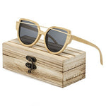 Women Bamboo Wood Polarized Sunglasses for Men with UV400 Glasses