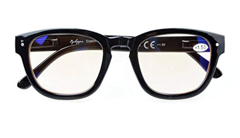 Anti Blue Rays,Reduce Eyestrain,UV Protection,Spring Hinges,Computer Readers Glasses for Men Women