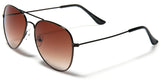 Unisex Classic Aviator Sunglasses - Metal Frame