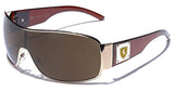 Men's Retro Fashion Shield Lens Aviator Sunglasses