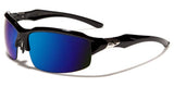 Half Frame Men's Sport Sunglasses Blue Color Mirror Lens