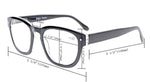 Anti Blue Rays,Reduce Eyestrain,UV Protection,Spring Hinges,Computer Readers Glasses for Men Women