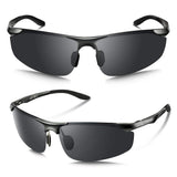 Men's Driving Polarized Sunglasses for Men Al-Mg Metal Frame Ultra Light PA03