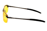 Day Night Vision Anti-glare Pink Lens Driving Metal Frame Polarized Sunglasses