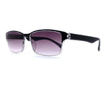 Unisex Transparent Slim Frame Sun Reader Reading Glasses Sunglasses Eyewear