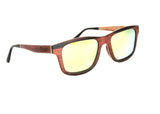 Polarized Exotic Wood Striped Ebony, Maple, and Zebra Wood Sunglasses for Men and Women