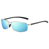Rectangular Polarized Sunglasses Al-Mg Alloy Temple Spring Hinge UV400