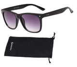 Best Value Retro Large Horn Rimmed Mirror Lens Wayfarer Polarized Sunglasses