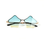 /Super Cute Star Shape Rimless Sunglasses Metal Frame Transparent Candy Color Eyewear