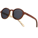 Real Wood Sunglasses For Women Round Polarized UV400 Protection Eco Friendly