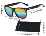Best Value Retro Large Horn Rimmed Mirror Lens Wayfarer Polarized Sunglasses