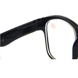 Nearsighted Wayfarer Retro Classic Oval Style Shape Clear Lens Rx-Able Driving Glasses Myopia Scratch Resistant Lenses Comfort Fit + FREE Hard Case + Storage Pouch (THESE ARE NOT READING GLASSES)