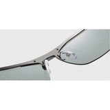 /Polarized Photochromic Lens Semi Frame Photosensitive Sunglasses for Men