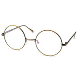Circle Oversized Metal Eyeglasses Frame Inspired Horned Rim Clear Lens Glasses