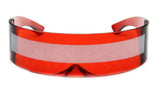 - Futuristic Wrap Around Monoblock Cyclops Shield Sunglasses