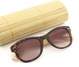 Unisex Handmade Bamboo Wayfarer Sunglasses UV400 HD Polarized Wooden Retro Color Frame Glasses