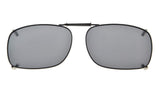 Metal Frame Rim Polarized Lens Clip On Sunglasses 2x1 7/16