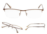 READING GLASSES 3 pack Half-Rim Metal Readers