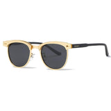 Polarized Sunglasses Semi-Rimless Metal Frame Classic Sun Glasses K0558