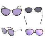 Polarized Sunglasses for Women Semi Rimless Sunglasses/Cat Eye Sunglasses/Retro Round Sunglasses UV Protection Eyewear