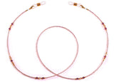 Bead Eyeglass Chain - Sunglasses Cord Neck Strap Holder (Cream Pink)
