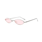 Vintage Oval Sunglasses for Women Men Retro Small Shade Metal Frame UV400