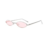 Vintage Oval Sunglasses for Women Men Retro Small Shade Metal Frame UV400