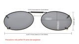 Metal Frame Rim Polarized Lens Clip On Sunglasses 2x1 5/16