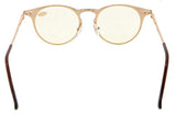 UV Protection,Anti Blue Rays,Reduce Eyestrain,Round Computer Reading Glasses