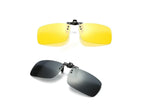 2PCS Polarized Day Night Vision Flip-up Clip-on Lens Driving Glasses Sunglasses