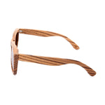Zebra Wood Wayfarer Sunglasses Polarized Shades for Men Wooden Eyewear Glasses