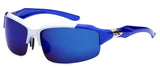 Mens Fashion Sports Wrap Sunglasses - Blue Revo Lens - Fishing, Baseball, Boating, Skiing - Several Colors Available!