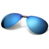 Clip-On Sunglasses Polarized Aviator Al-Mg Rimless Lens For Prescription Glasses