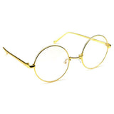 Circle Oversized Metal Eyeglasses Frame Inspired Horned Rim Clear Lens Glasses
