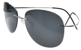 Rimless Titanium Frame Polarized Sunglasses