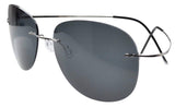 Rimless Titanium Frame Polarized Sunglasses