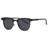Polarized Sunglasses Semi-Rimless Metal Frame Classic Sun Glasses K0558