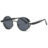 Polarized Sunglasses Steampunk Round Lens Metal Frame Unisex Glasses AE0519