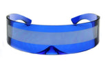 - Futuristic Wrap Around Monoblock Cyclops Shield Sunglasses
