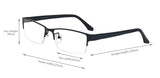 Classic Semi-rimless Clear Lens Business Prescription Frame Glasses
