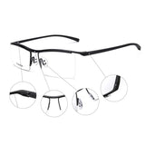 Pure Titanium Semi-rimless Business Glasses Frame Prescription Optical Eyeglasses