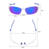 Polarized Sports Sunglasses, HD Lens,Built-in Comfortable Silicon Leg for Men Women Baseball Running Cycling Fishing Driving Golf Softball Hiking