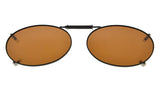 Metal Frame Rim Polarized Lens Clip On Sunglasses 2x1 5/16