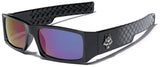 Men's Original Gangsta Shades Rectangle Sunglasses with Color Mirror Lens