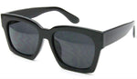 - Square Flat Top Sunglasses Oversize Thick Retro Designer Frame